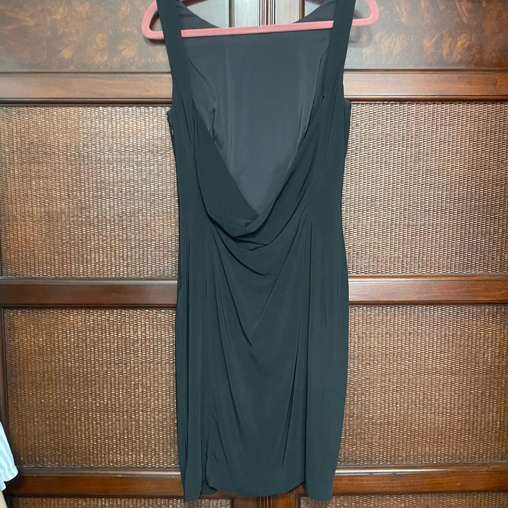 Love Moschino Black Shift Dress Drape Open Back Size 6 cocktail Party Evening - Picture 12 of 16